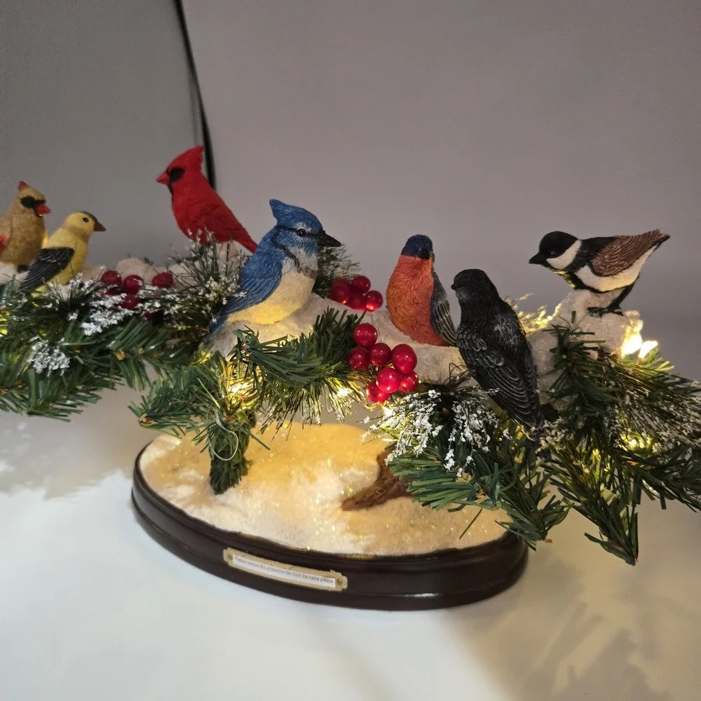 Nature's Harmony Lighted Bird Sculpture Bradford Exchange‎ Songbird Masterpiece